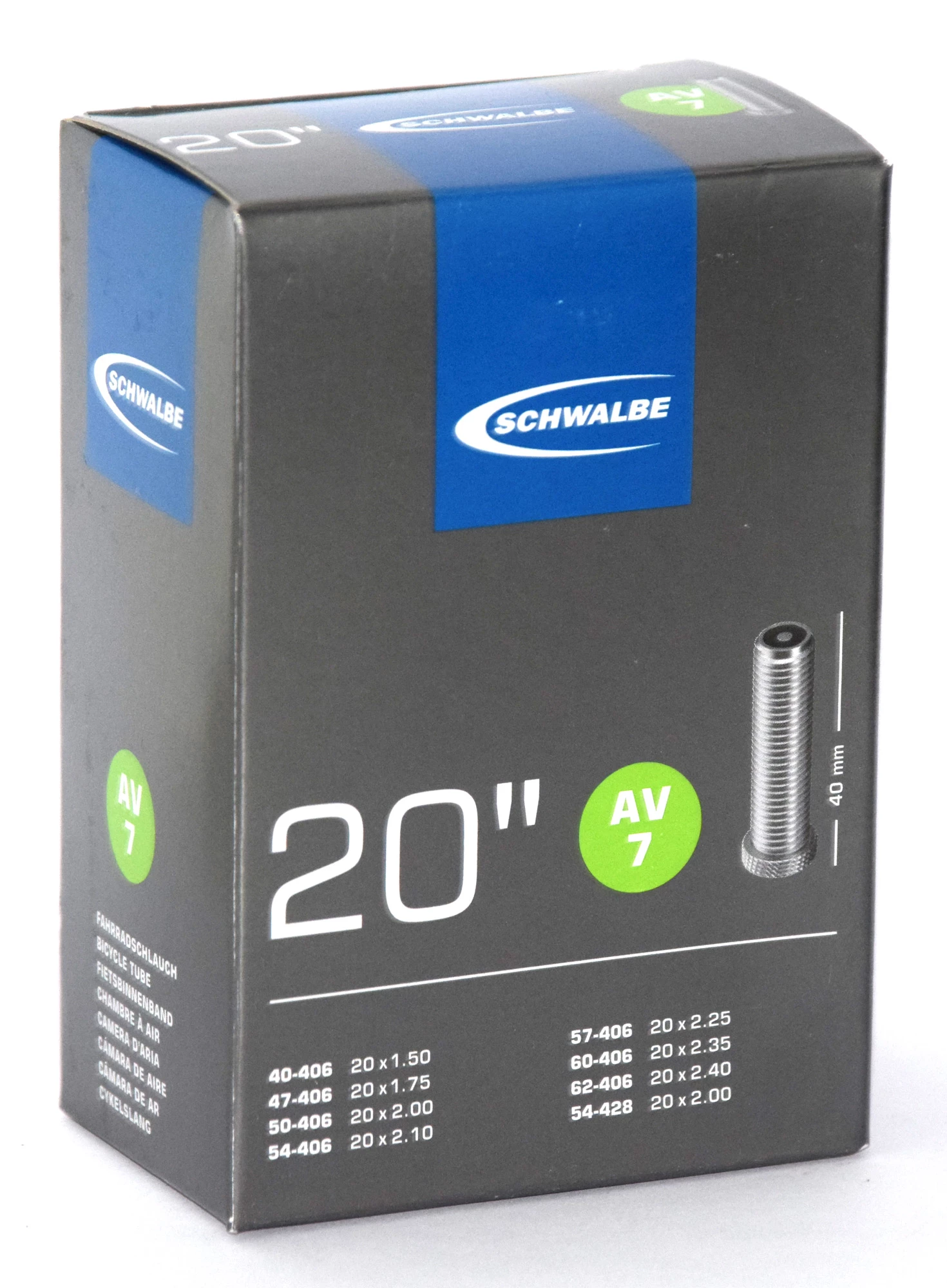 Schwalbe 20 AV 7 Fahrradschlauch 1 Schwalbe 20 AV 7 Fahrradschlauch