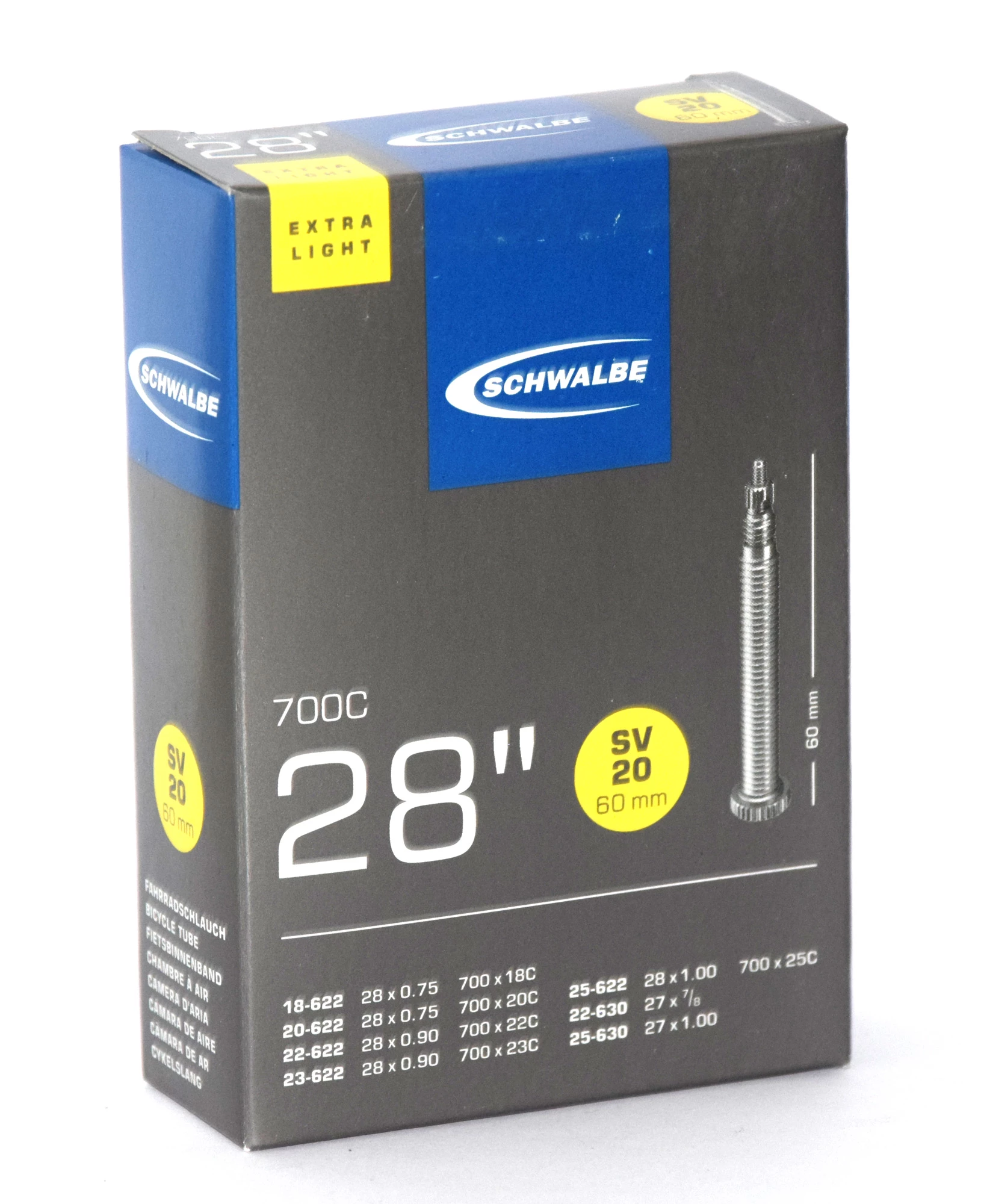 Schwalbe 28 SV 20, 60 Mm Fahrradschlauch 1 Schwalbe 28 SV 20, 60 Mm Fahrradschlauch